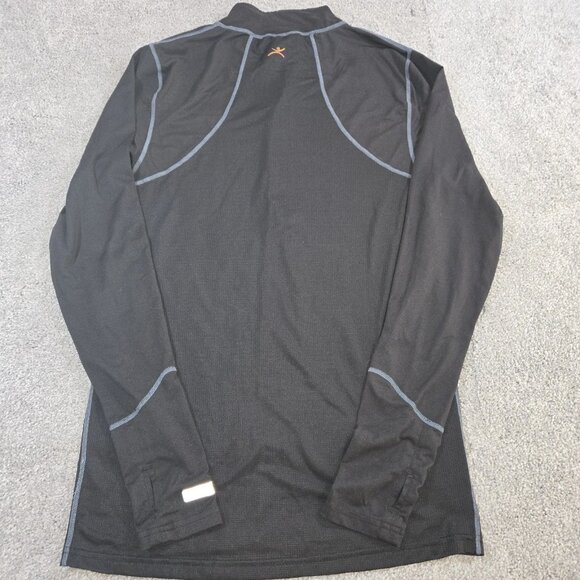 Terramar Long Sleeve Base Layer‎ Shirt Mens Medium Black Climasense Poly Blend - Picture 4 of 12